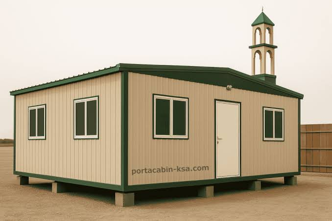 Row of accommodation cabins